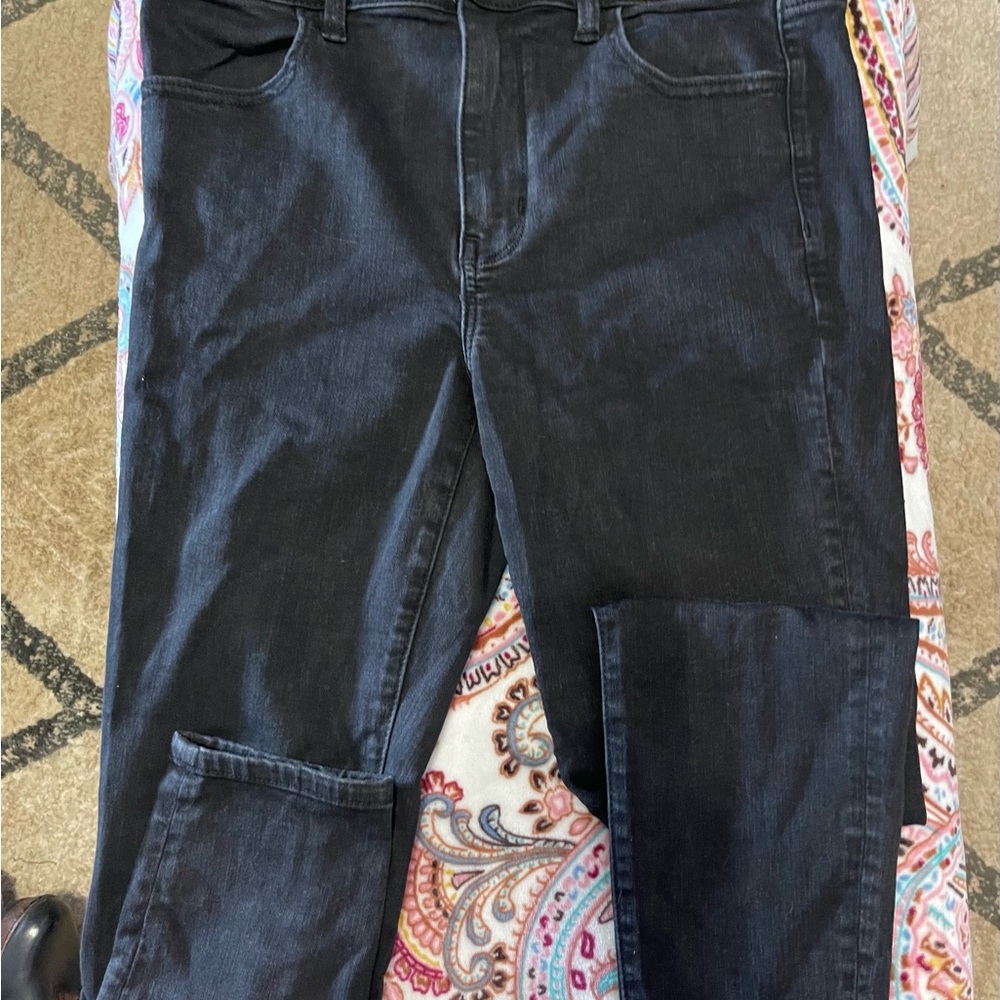 American Eagle Outfitters Black Straight Short Leg Jeans